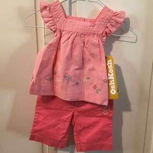 OshKosh Pink Top and Bottom Set 6MO